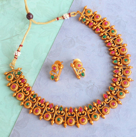 Sanskriti Temple Necklace Set
