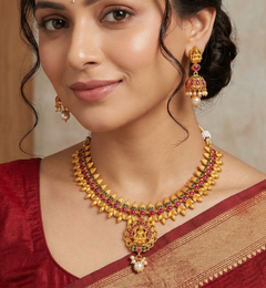 Sanskriti Temple Necklace Set