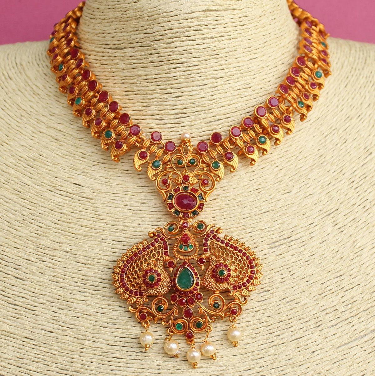 Sanskriti Temple Necklace Set