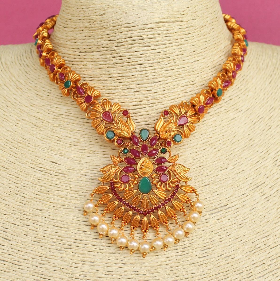 Sanskriti Temple Necklace Set