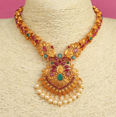 Sanskriti Temple Necklace Set
