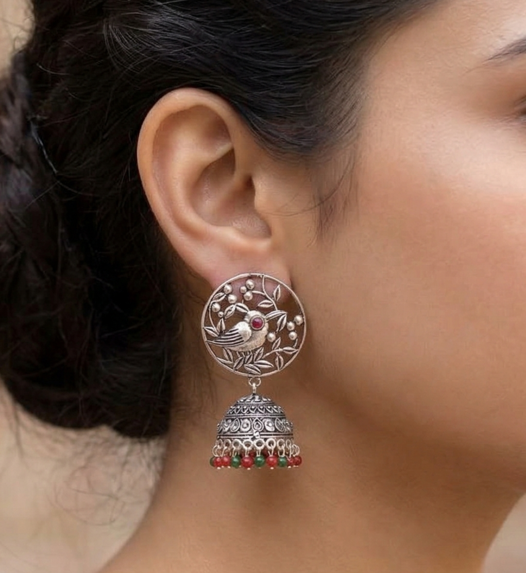 German Silver Jhumka Earring