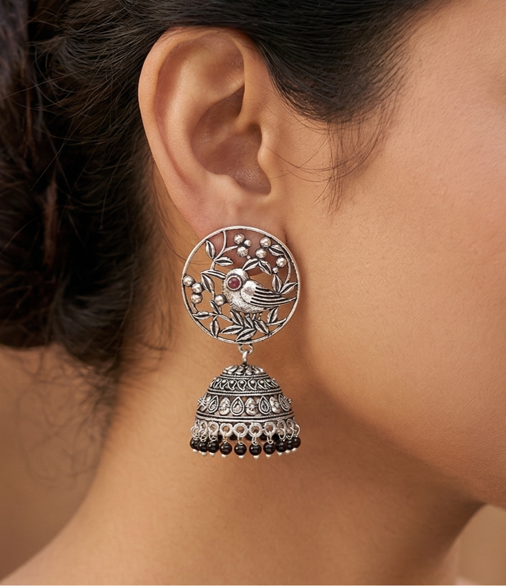 German Silver Jhumka Earring