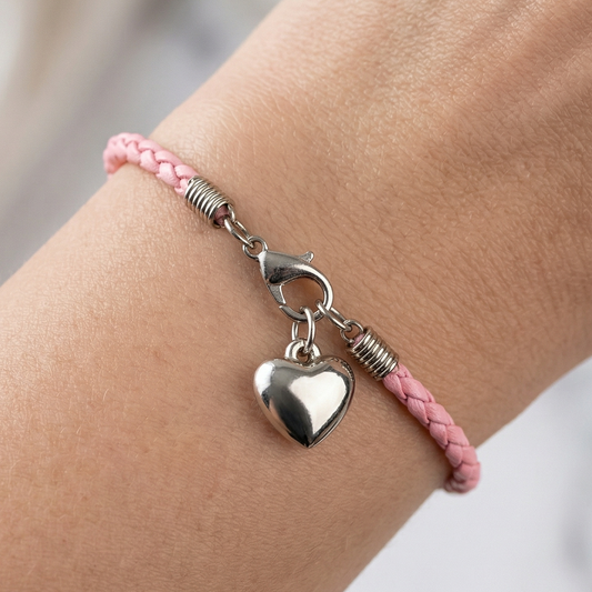 5 Pcs PU Leather Braided Charm Bracelets