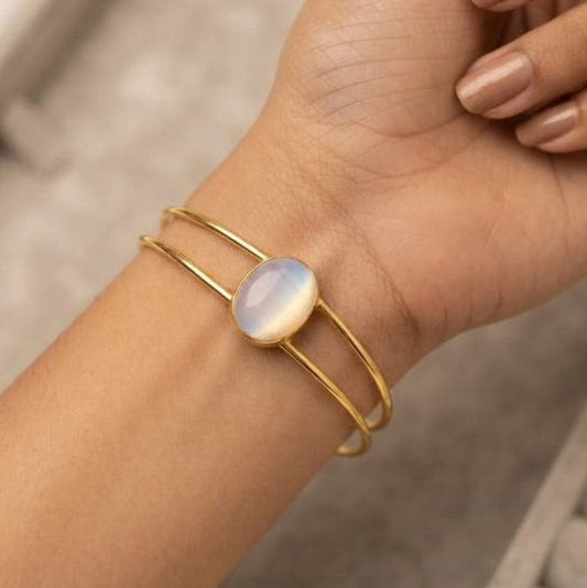 Moonstone Gold Tone Kada