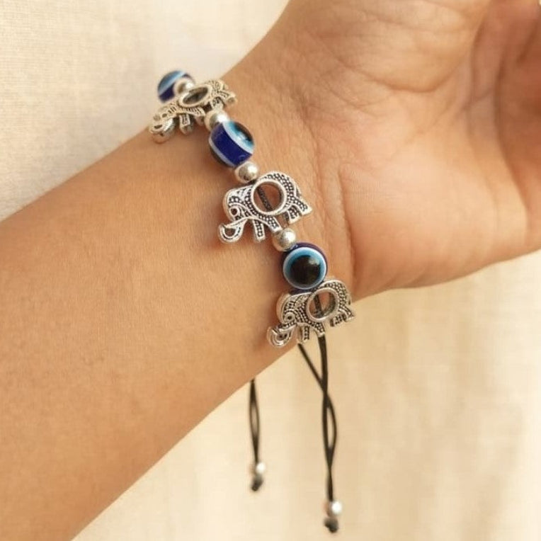 Elephant Evil Eye Bracelet