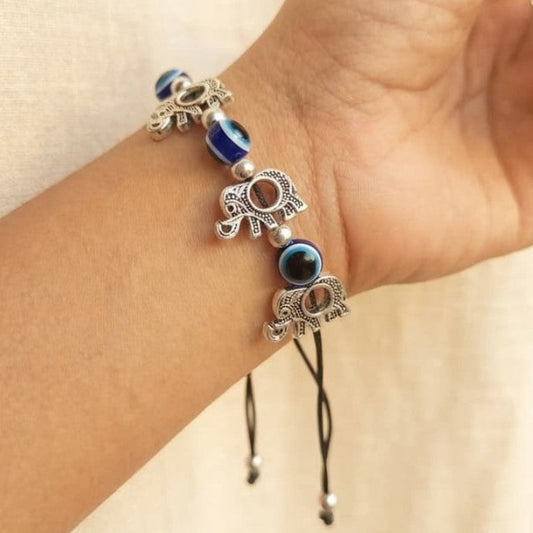 Elephant Evil Eye Bracelet