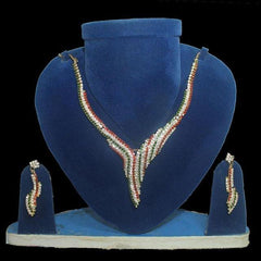 AD Necklace Set Multicolor