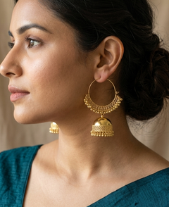 Trendy Gold Plated Jhumka Hoop Earring For Girls And Women