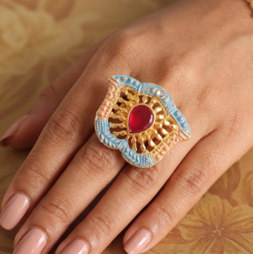 Abhira Adjustable Finger Ring