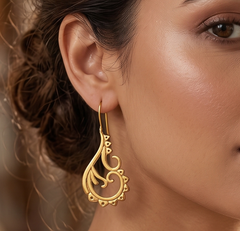 Brass Earring Golden For Girls