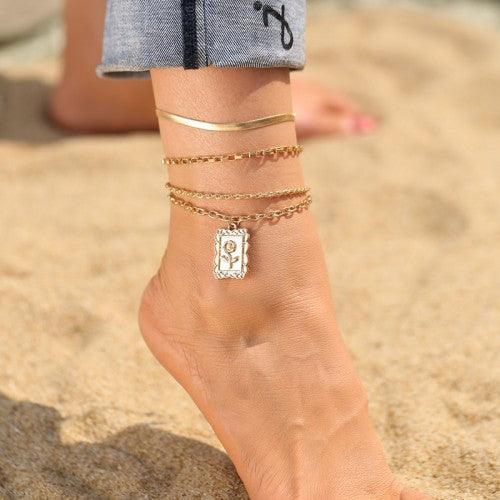 Golden Layered Anklet_BNF5301_1