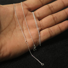 45 Cm Sterling Silver Adjustable Fine Link Chain