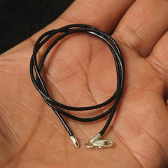 1 Pc 40cm Sterling Silver Leather Cord Necklace