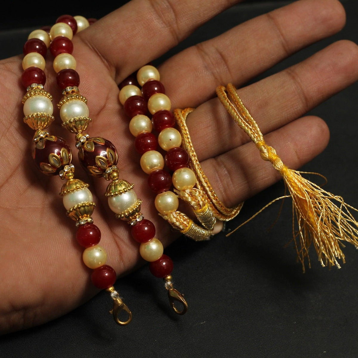 Designer Meenakari Beaded Necklace Dori Multi