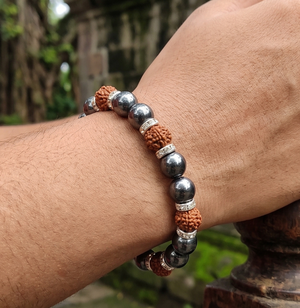 Rudraksha Magnetic Mens Bracelet