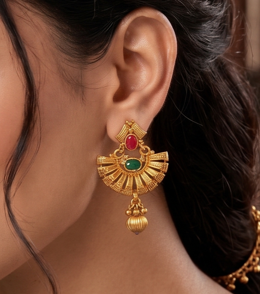 Sanskriti Temple Matte Earring