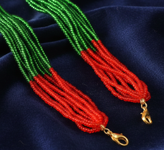 Seed Beads Pendant Dori Red and Green