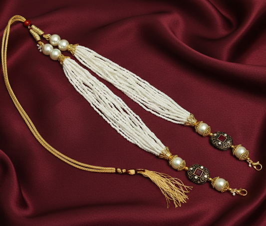 Pearl Beaded Pendants Dori White