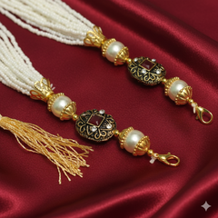 Pearl Beaded Pendants Dori White