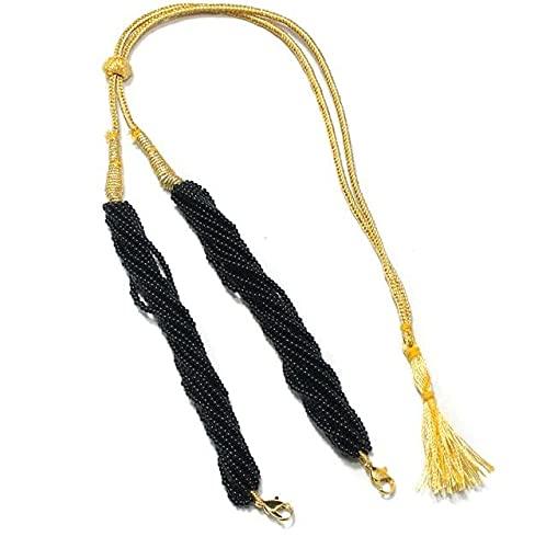 Seed Beads Pendant Dori Black, Pack Of 1 Pc
