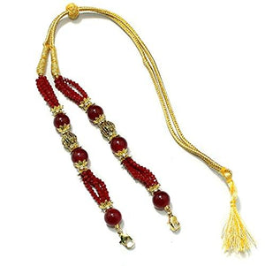 Designer Crystal Beaded Necklace Dori Mahroon, Pack Of 1 Pc