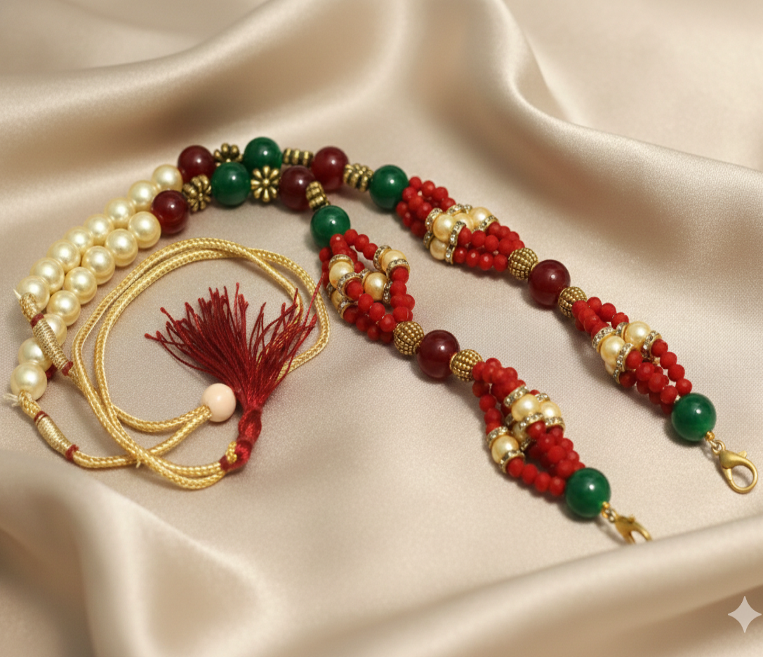 Designer Crystal Faceted Beaded Necklace Dori