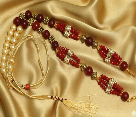Designer Crystal Faceted Beaded Necklace Dori