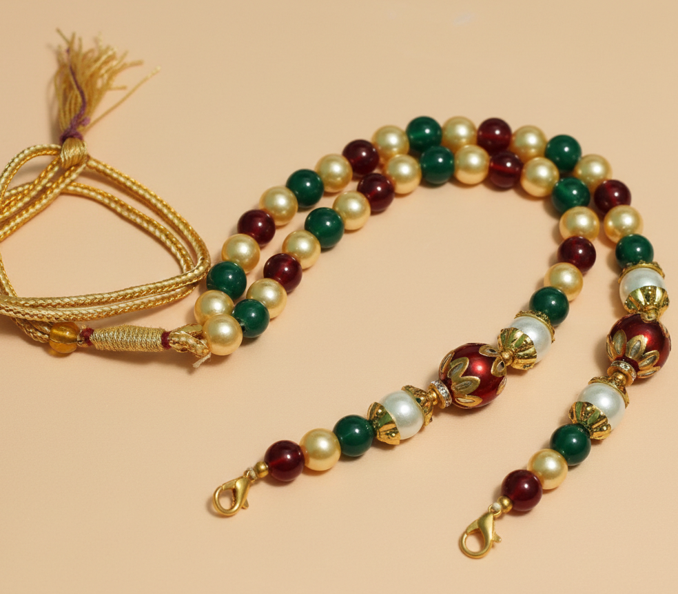 Designer Meenakari Beaded Necklace Dori Multi