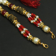 Designer German Silver Beaded Necklace Dori