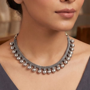 German Silver Traditional Dome Necklace
