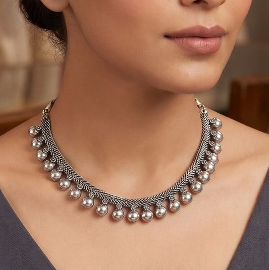 German Silver Traditional Dome Necklace