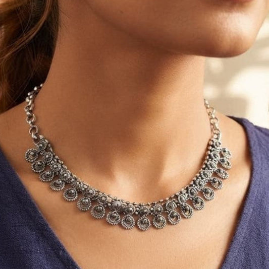 German Silver Classic Statement necklace