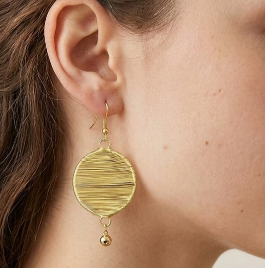 Golden Fashion Earrings