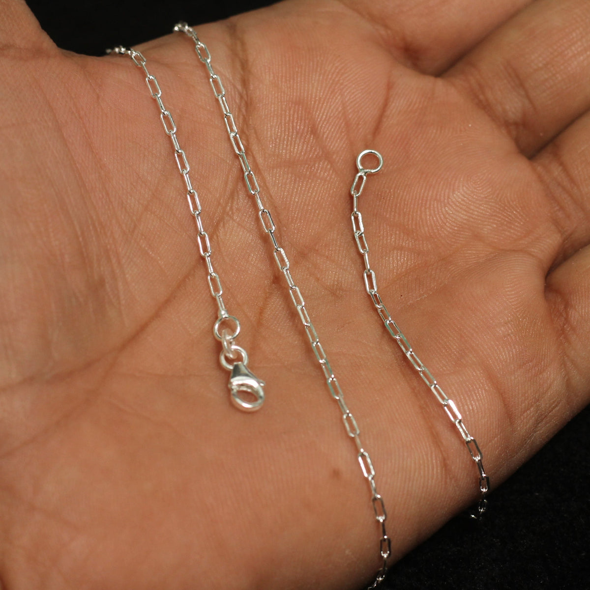 45 Cm Sterling Silver Paper Clip Chain