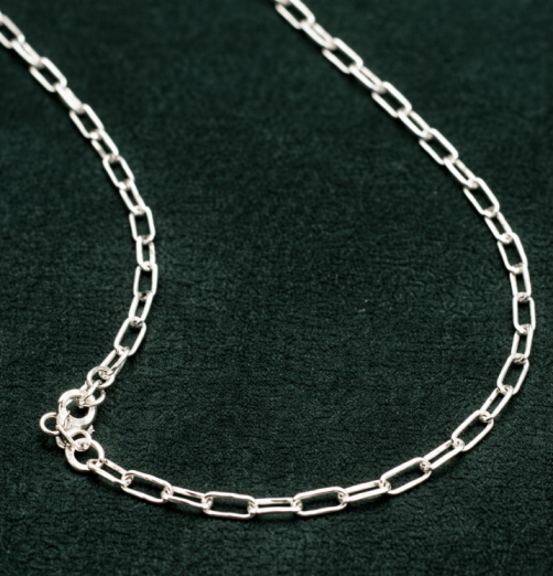 45 Cm Sterling Silver Paper Clip Chain