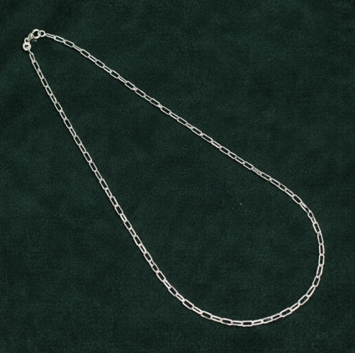 45 Cm Sterling Silver Paper Clip Chain
