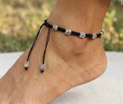 Anklet Handmade Thread With Owl Charms ( 1 Pair )