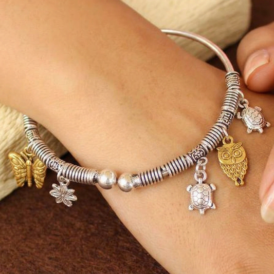 German Silver Charms Bracelet Kada