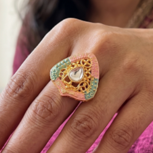 Abhira Adjustable Finger Ring
