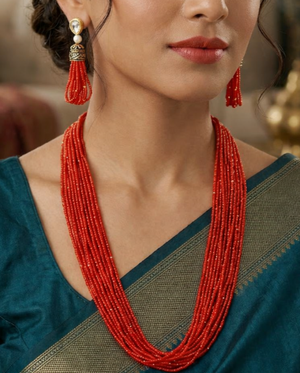 Glass Seed Beads Beaded Multilayer Necklace Set