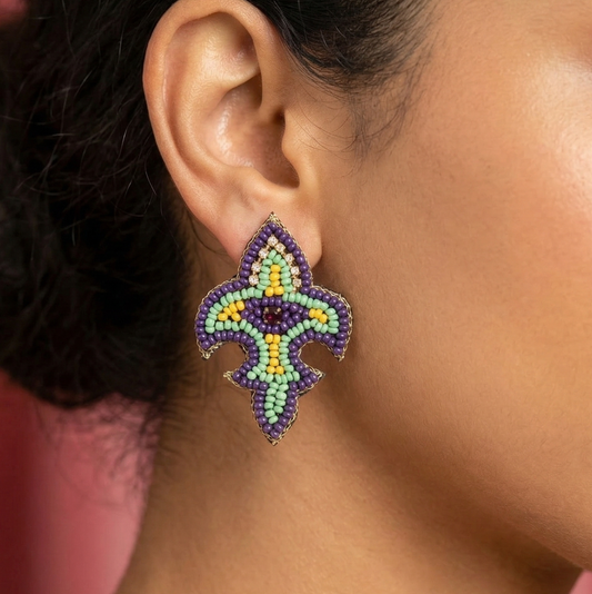 Fleurdelise Purple earrings