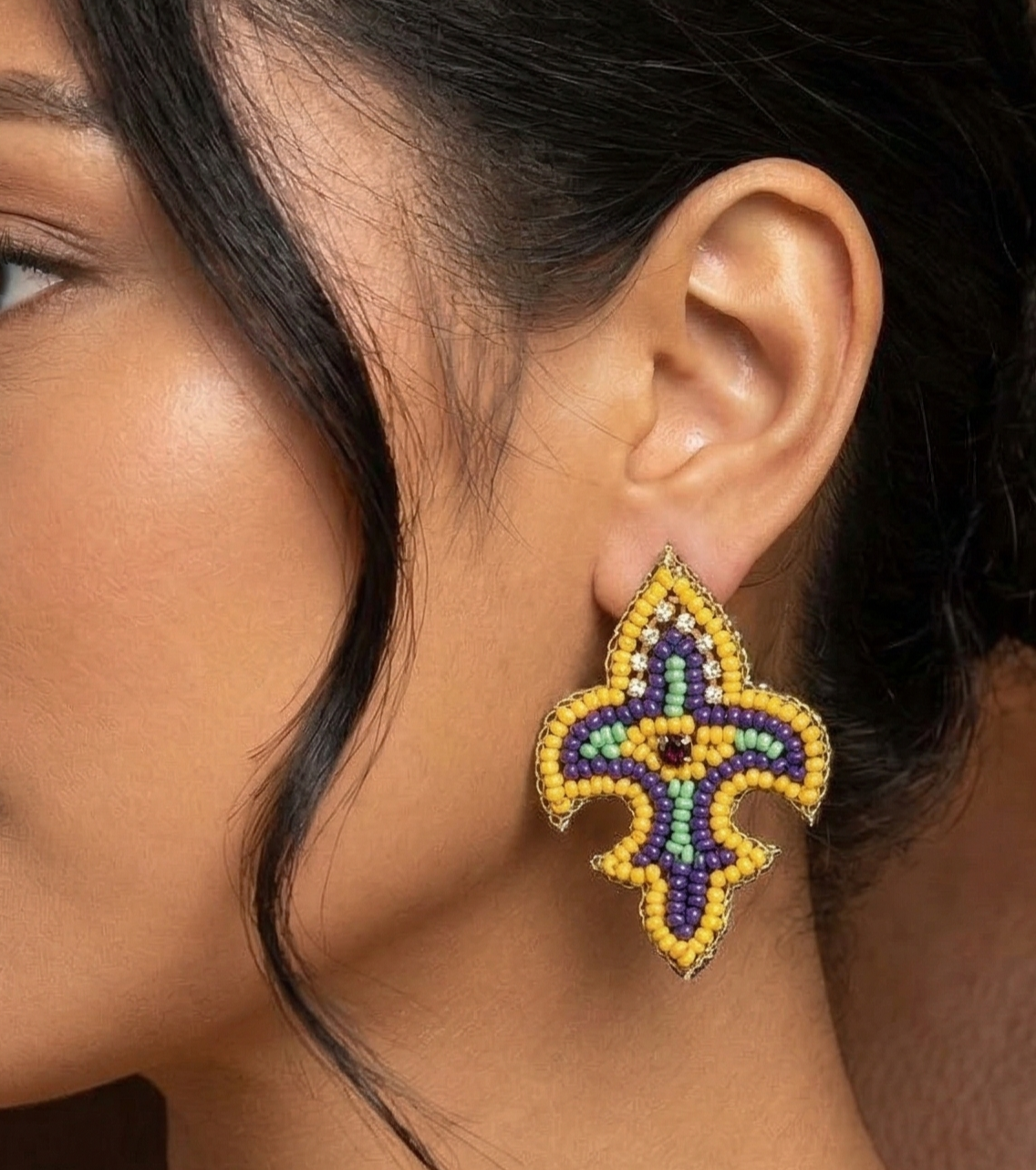 Fleurdelise Yellow Earrings