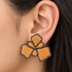 Handcrafted Raffia Butterfly Earrings