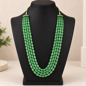 Green Multi-Strand Beaded Necklace