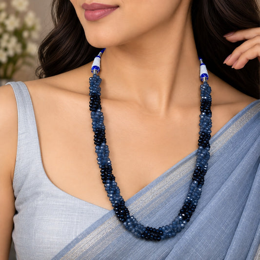 Midnight Blue Beaded Necklace