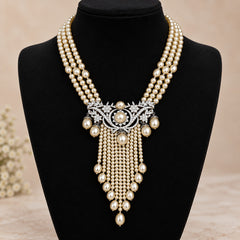 Multi-Strand Pearl Pendant Necklace