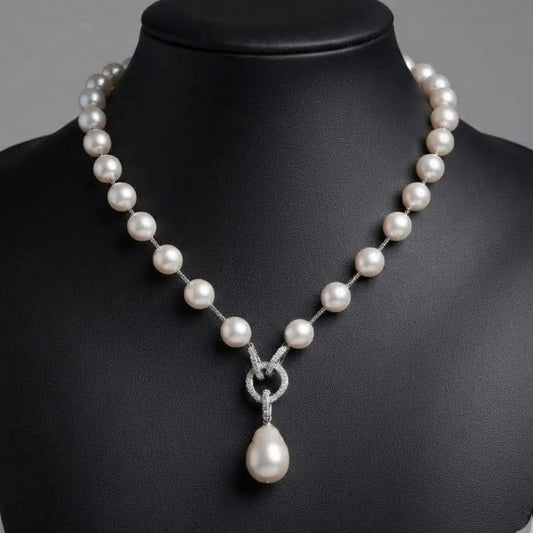 Elegant Pearl Drop Pendant Necklace