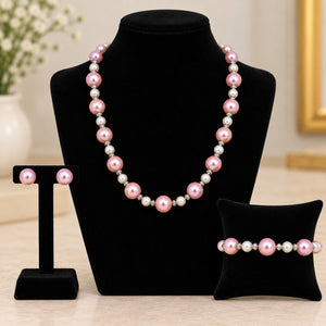 Blush Pink Pearl Jewellery Set