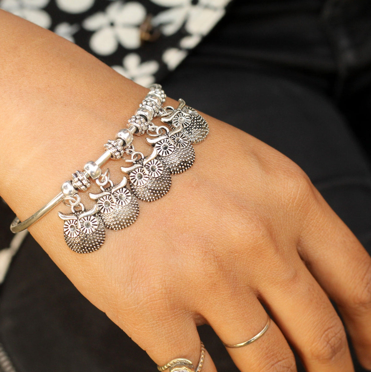 German Silver Charms Bracelet Kada